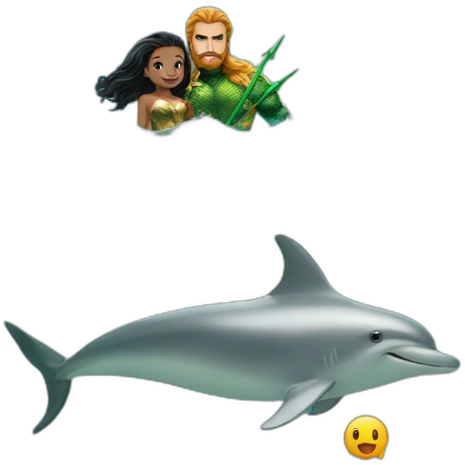 dolphon and aquaman emoji