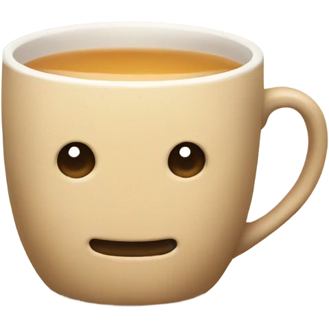 Beige tea emoji