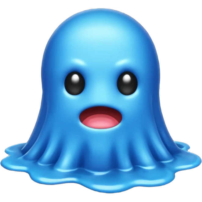 blue slime no face emoji