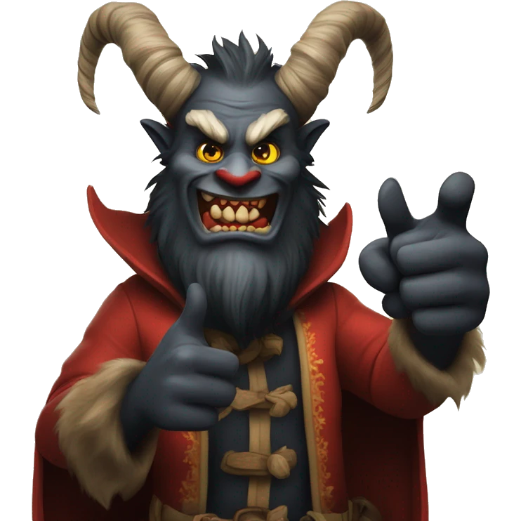 Krampus giving a thumbs up emoji