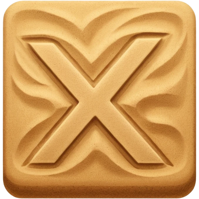 a sand themed check mark emoji