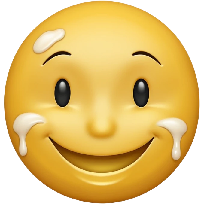 Smiley face with cum all over it emoji