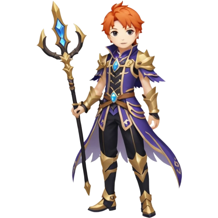 Diluc Ragnvindr (from Genshin Impact) (full body) emoji