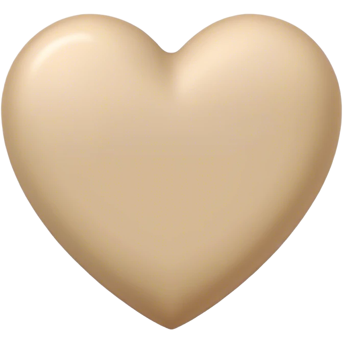 Beige heart emoji