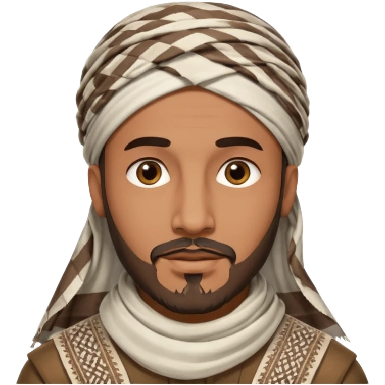 Homme arabe brun avec bouc emoji