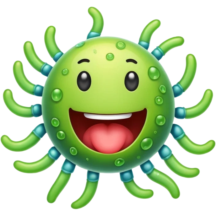 Happy bacteria emoji