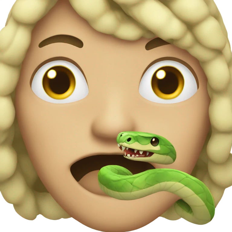 face with snake emoji
