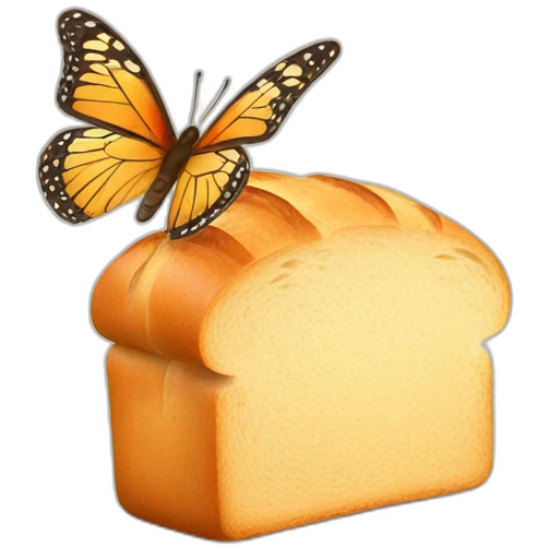 Bread with butterfly emoji