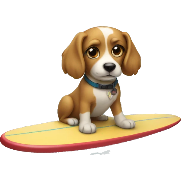 Dog on a surfboard  emoji