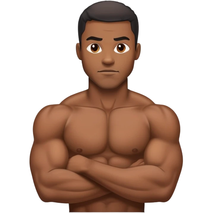 Swole black guy emoji