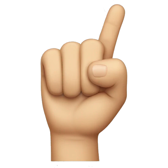 Opposite side of middle finger hand emoji emoji