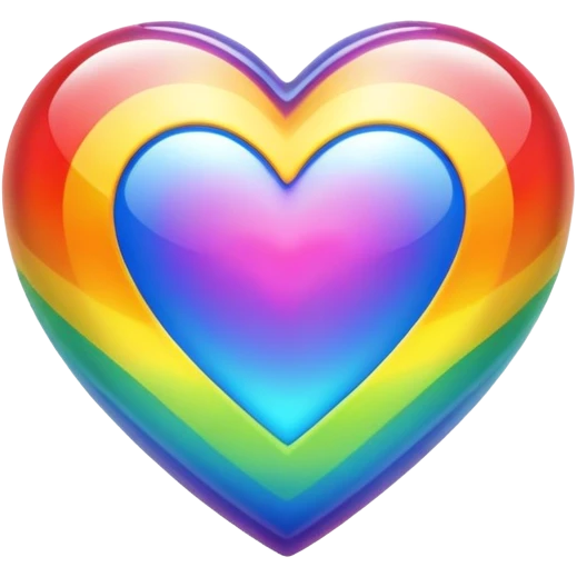 Rainbow heart  emoji