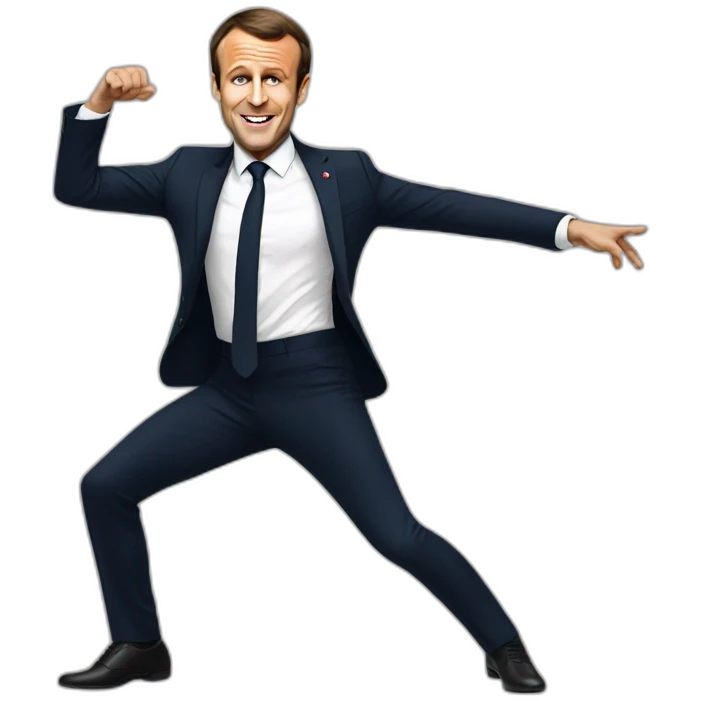 emmanuel macron dance emoji