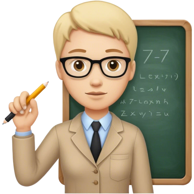 Teacher writes on a blackboard  emoji