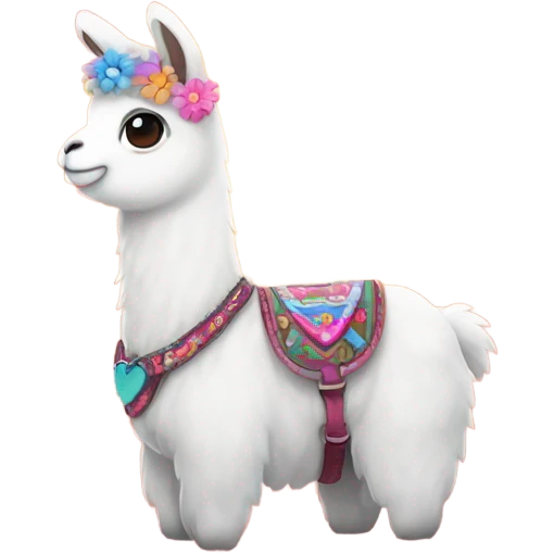 Valentines llama emoji