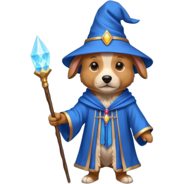 Dog wizard emoji