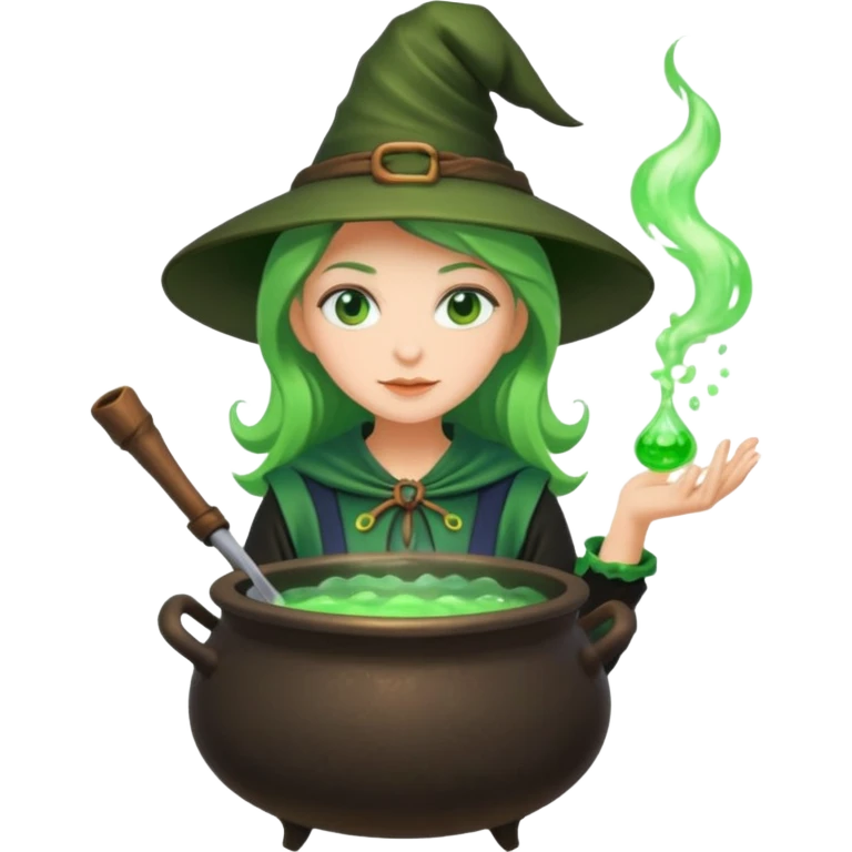 green witch cooking potion emoji