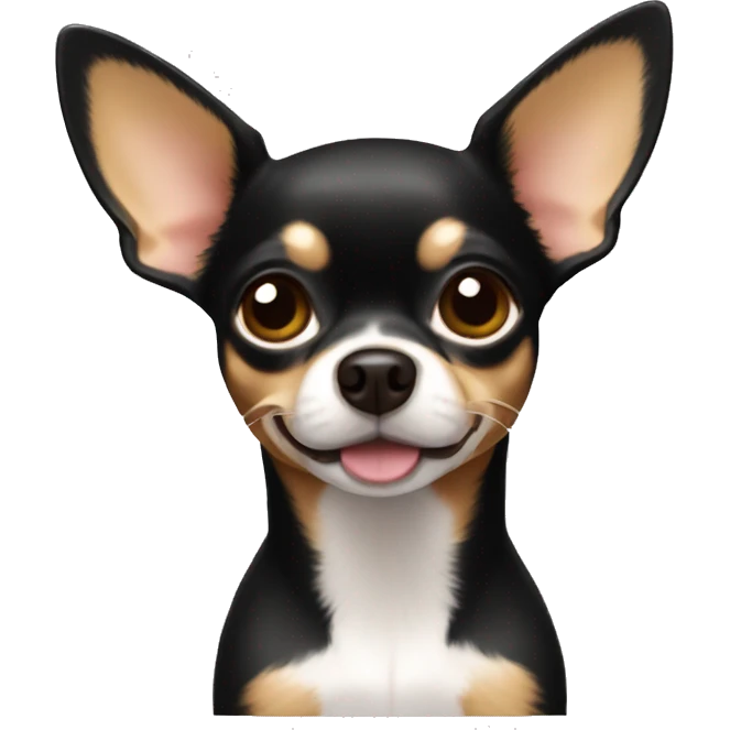 Chihuahua color café oscuro emoji