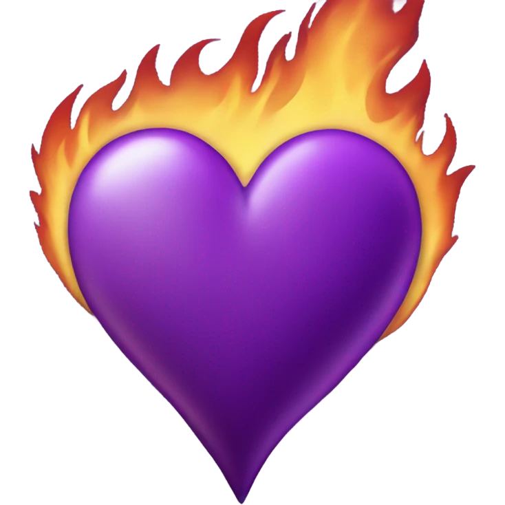 purple heart on fire emoji