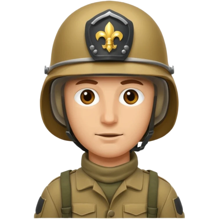 Soldier face with helmet emoji