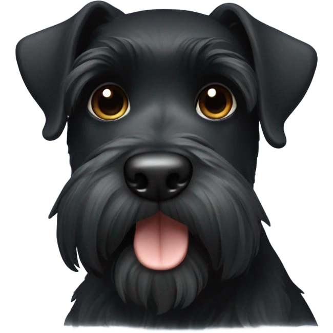 Black miniature schnauzer emoji