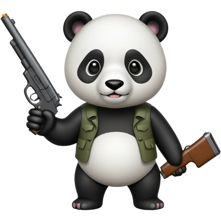 PANDA WITH GUN emoji
