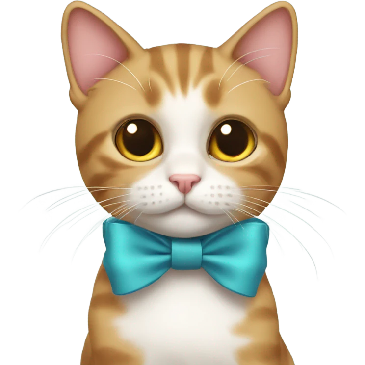 cat wearing bow emoji