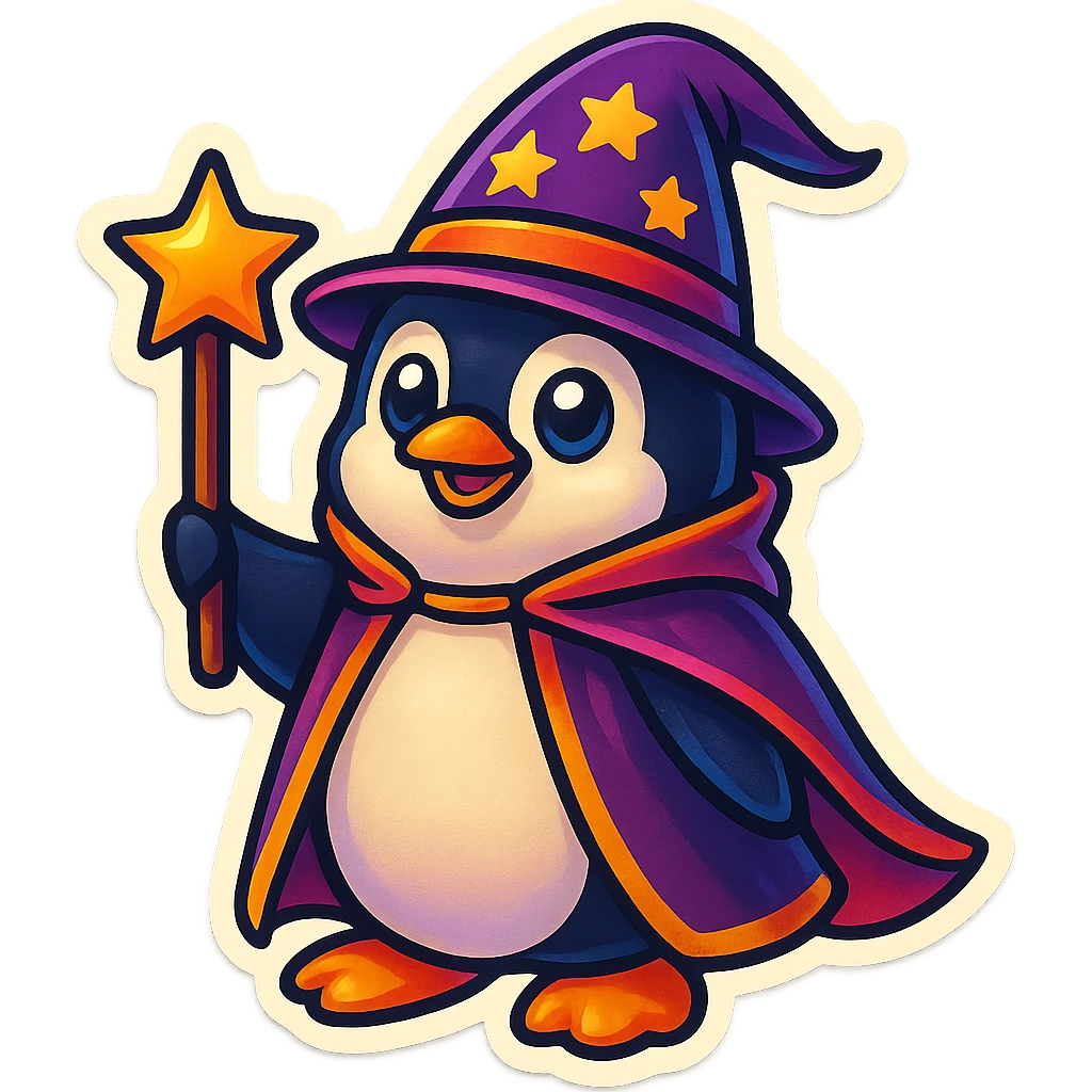 Penguin Wizard emoji