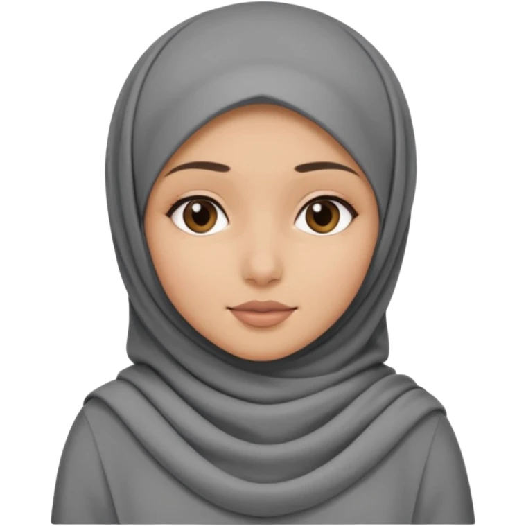 Hidjab girl that is wearing gray dress emoji