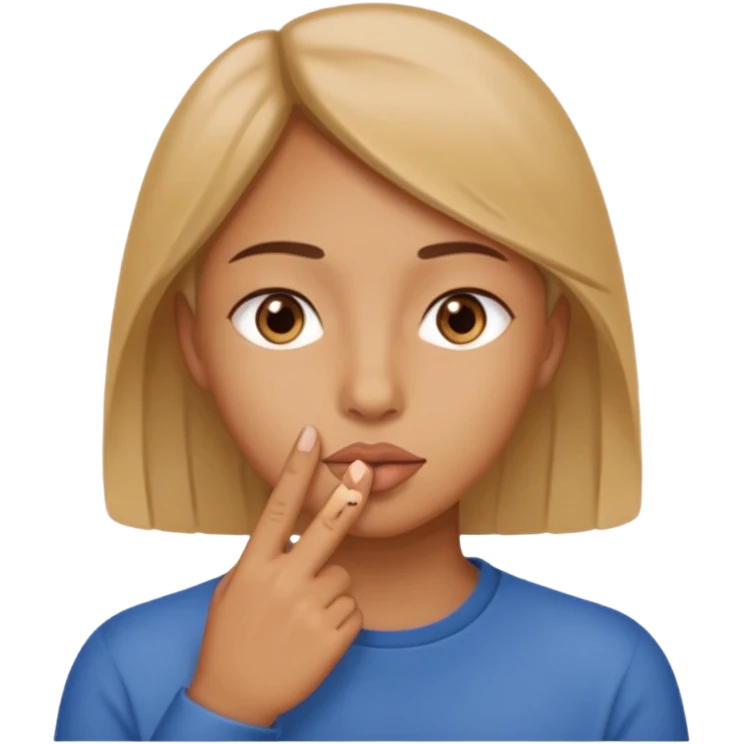Emoji de humano mandando a callar emoji