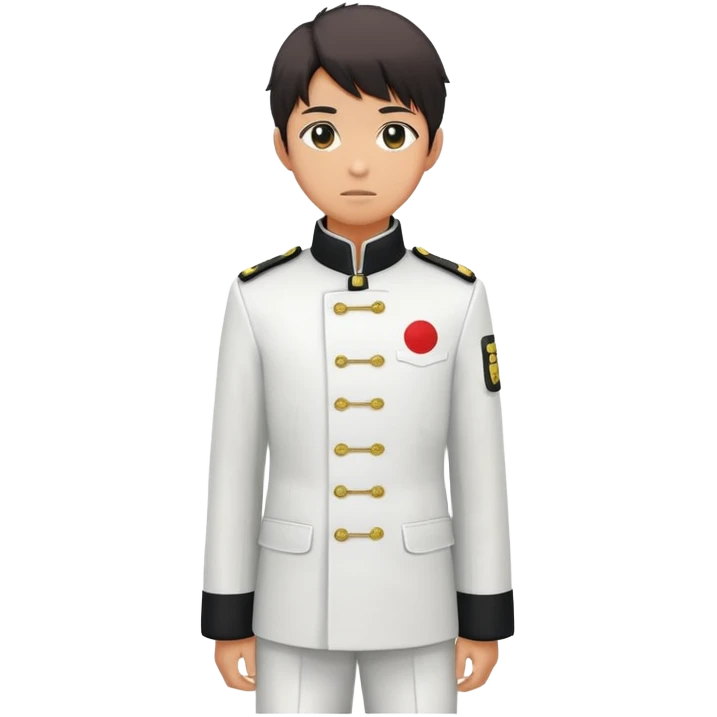 Japanese high school boy in gakuran uniform with black standing collar emoji