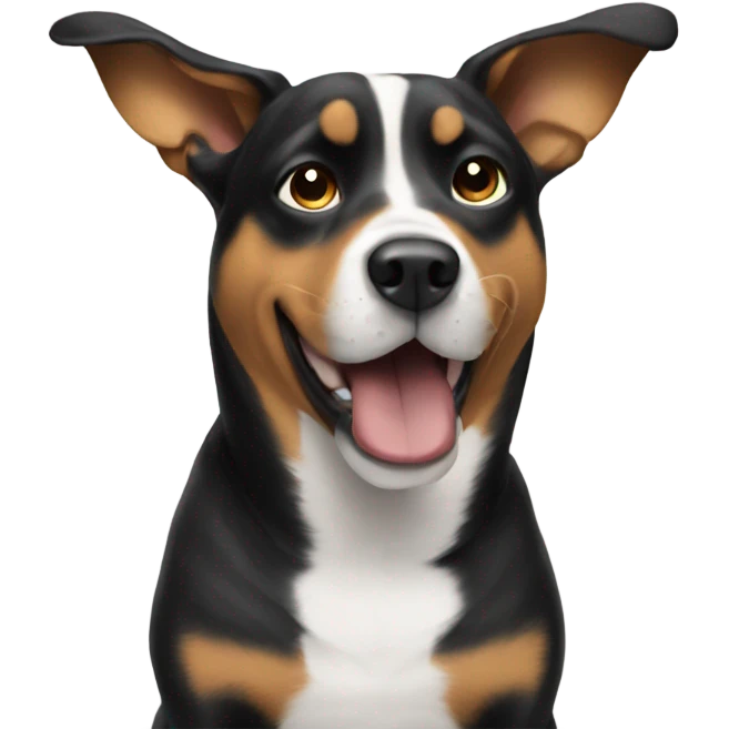 Dog flipping me off emoji