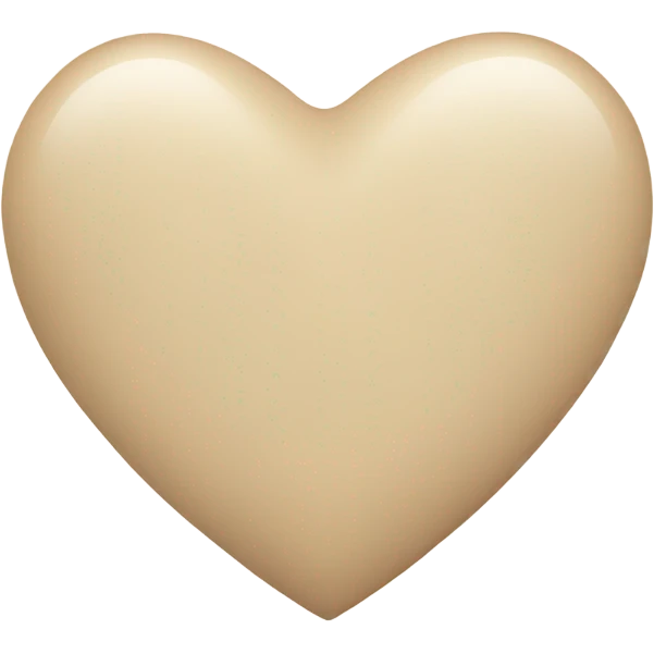 Beige heart  emoji