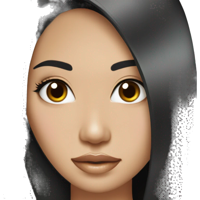 Miss universe south east Asian with long straight black hair emoji