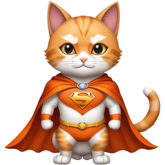 Super hero cat emoji