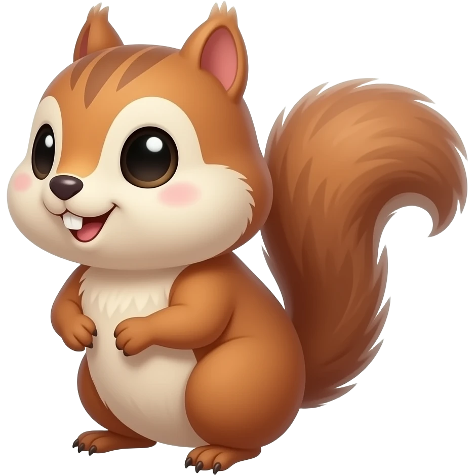 Cute chipmunk-sparrow emoji