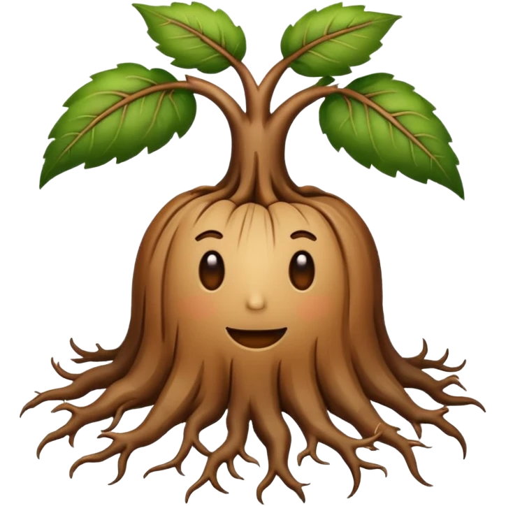 thick brown root emoji