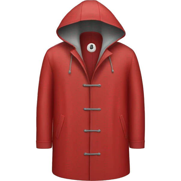 Red raincoat emoji