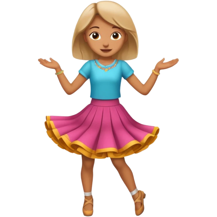 girl dancing in a skirt emoji
