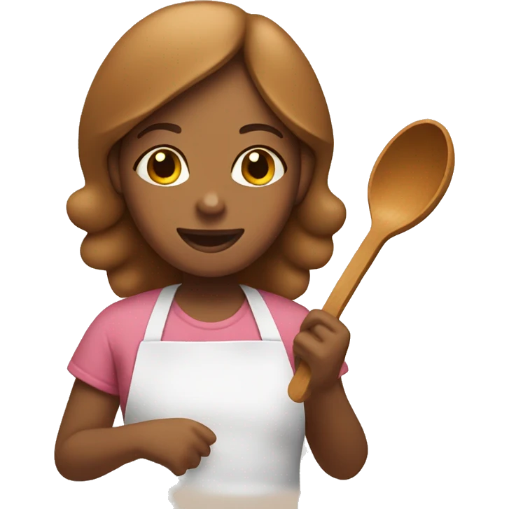 Girl is cooking gingerbread man emoji