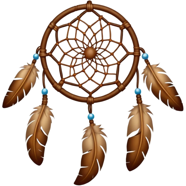 A brown dreamcatcher. emoji