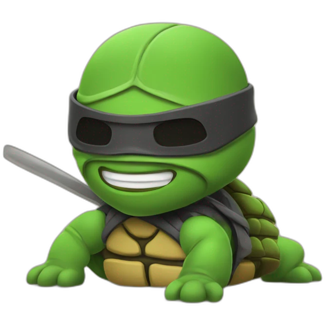 Tortue ninja sur toit emoji