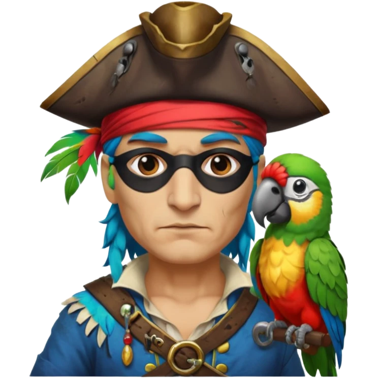 pirate and parrot emoji