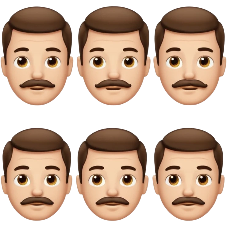 mustache Young boy,Big mustache, different faces.


negative: Dont use same face. emoji