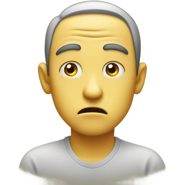 A yellow circle emoji with a confused look emoji