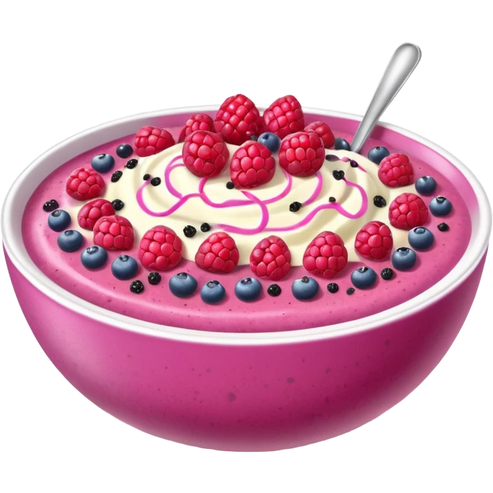 dark pink smoothie bowl emoji