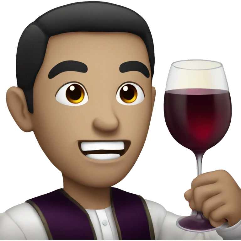 vampire drinking wine emoji