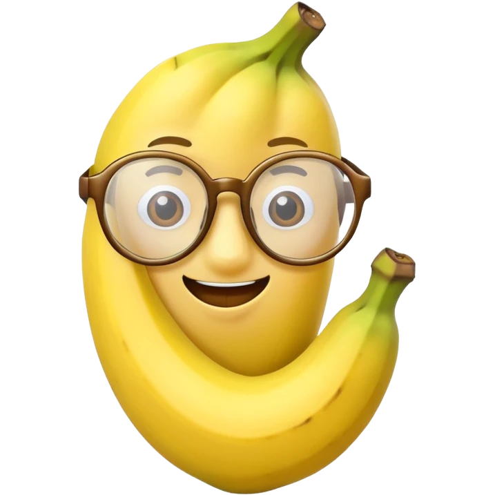 banana with glasses emoji