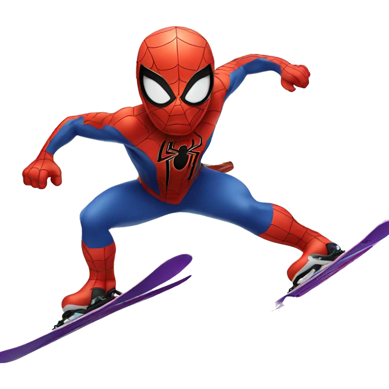 Spider-Man on snow skis emoji