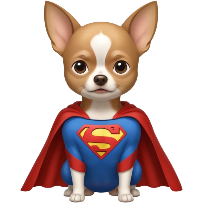 chihuahua with a superman cape  emoji